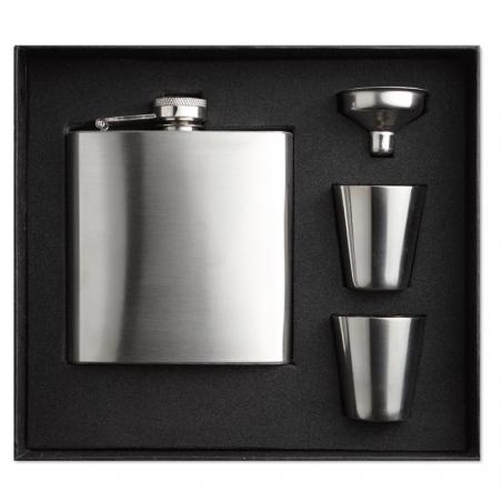 Heupfles met bekertjes Slimmy flask set
