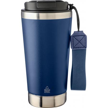 Gerecycled roestvrijstalen dubbelwandige drinkbeker 500 ml Kayla