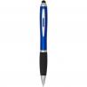 Nash RCS balpen met stylus van gerecycled plastic met gekleurde behuizing en zwarte grip (blauwe inkt) 