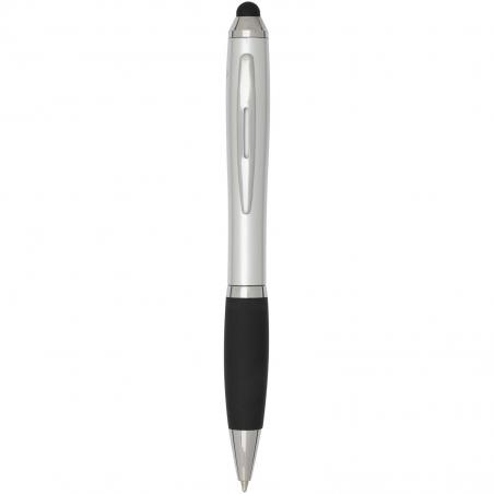Nash RCS balpen met stylus van gerecycled plastic met gekleurde behuizing en zwarte grip (zwarte inkt) 