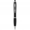 Nash RCS balpen met stylus van gerecycled plastic met gekleurde behuizing en zwarte grip (zwarte inkt) 