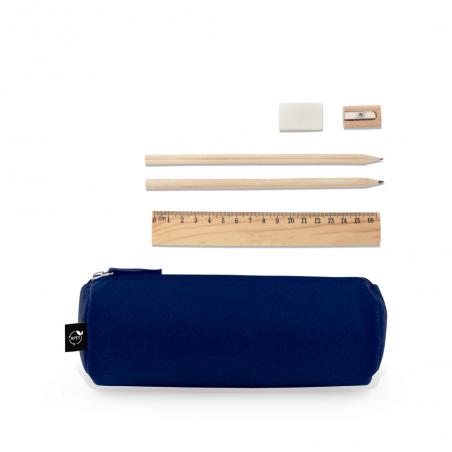 Multifunctionele etui van gerecycled vilt 100% rpet met liniaal potloden gum en puntenslijper Nomad