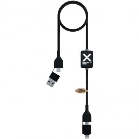 SCX.design c32 60 W switch oplaadkabel met oplichtend logo 