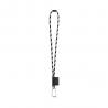 Set lanyard tube long ø 7 mm met 55 mm dvormige karabijnhaak en ø 7 mm veiligheidssluiting 