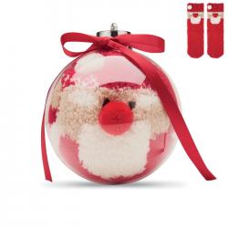 Kerstman sokken balornament...