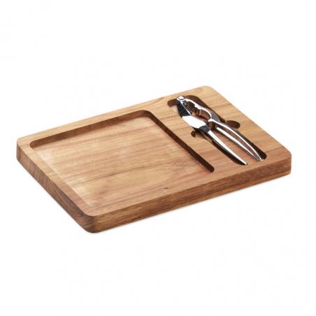 Acacia noten kraker set Nutplate
