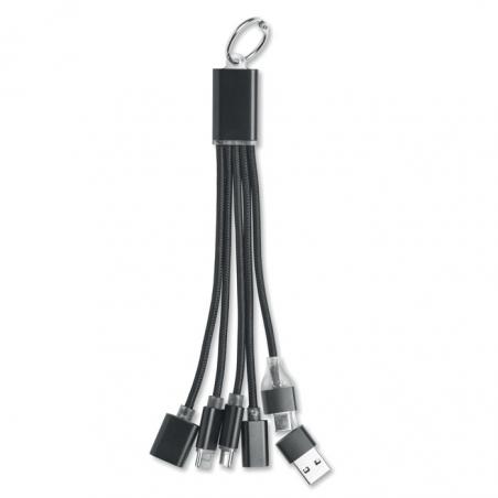 5-In-1 laadkabel sleutelhanger Hublue