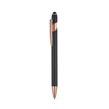 Balpen gemaakt van gerecycled aluminium 100% ral met een matte afwerking en blauwe inkt Neil rose