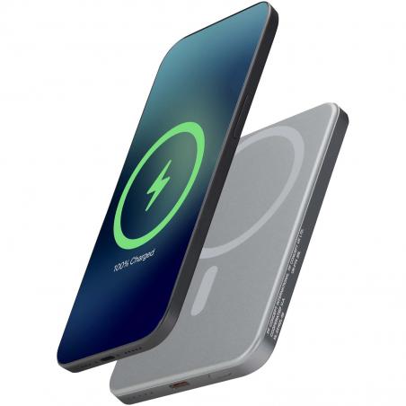 Avis 5000 mah RCS powerbank van gerecycled aluminium met magneetsluiting 