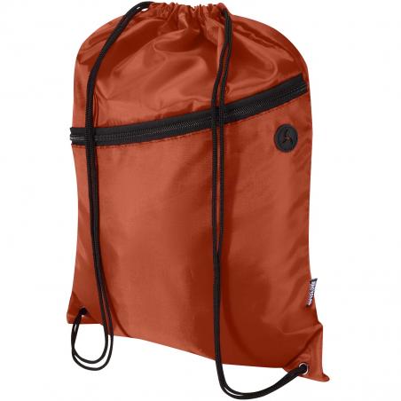 Oriole RPET-tas met trekkoord en voorvak met ritssluiting, 5 liter 