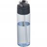 Theron 700 ml RCS-waterfles van gerecycled plastic met een deksel met dubbele functie en een uitklapbaar rietje 