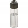 Theron 700 ml RCS-waterfles van gerecycled plastic met een deksel met dubbele functie en een uitklapbaar rietje 