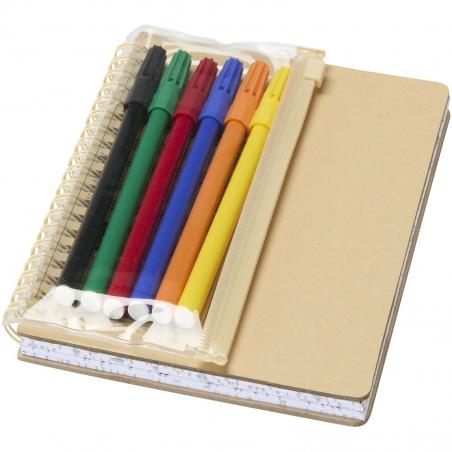 Squiggle b6 notitieboek met harde kaft en stiftenset 