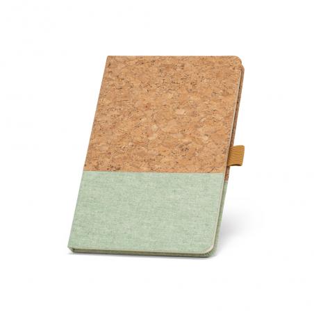 A5 notitieblok van kurk en linnen met gelinieerde paginas Klee ii