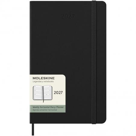 Moleskine horizontale week-agenda voor 12 maanden met harde kaft L 