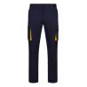 Tweekleurige stretchbroek met meerdere zakken 240gm² van katoen 46% eme 38% en polyester 16% Vl fides