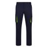 Tweekleurige stretchbroek met meerdere zakken 240gm² van katoen 46% eme 38% en polyester 16% Vl fides
