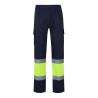 Tweekleurige keperbroek met meerdere zakken 210gm² van katoen 20% en polyester 80% Vl poseidon