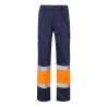 Tweekleurige keperbroek met meerdere zakken 210gm² van katoen 20% en polyester 80% Vl poseidon